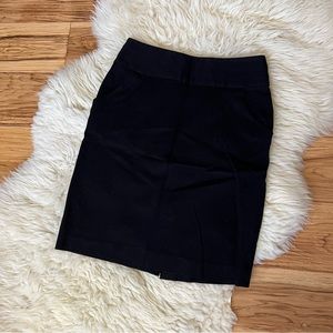 Banana Republic Stretch Cotton Pencil Skirt Black Size 0